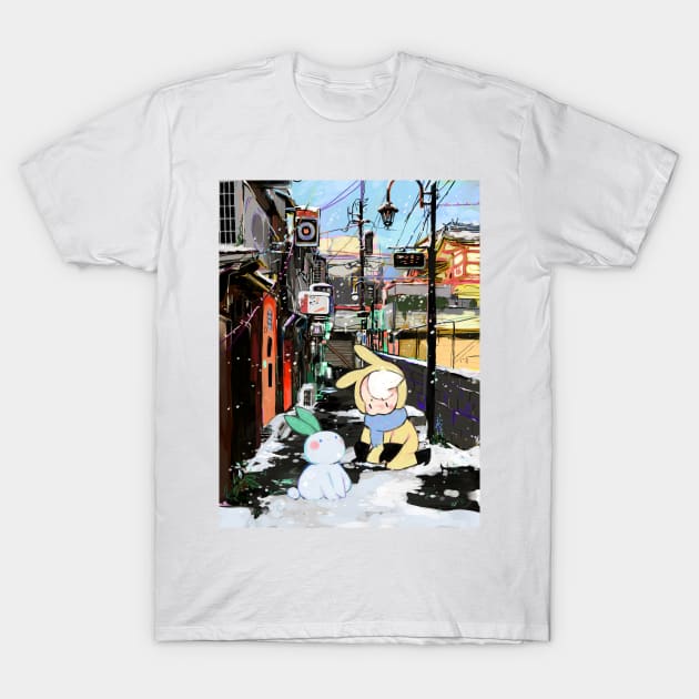 Snowbunny T-Shirt by kurilord